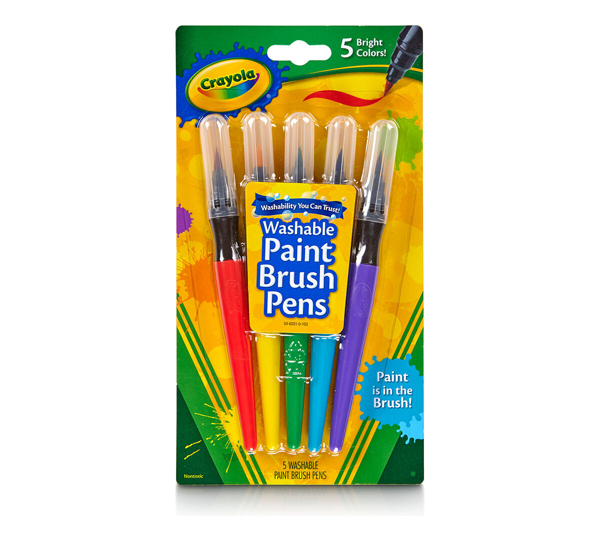 Crayola Classic Paint Brush Pens, 5 count-071662062019-LR-206324-1-LR eShop