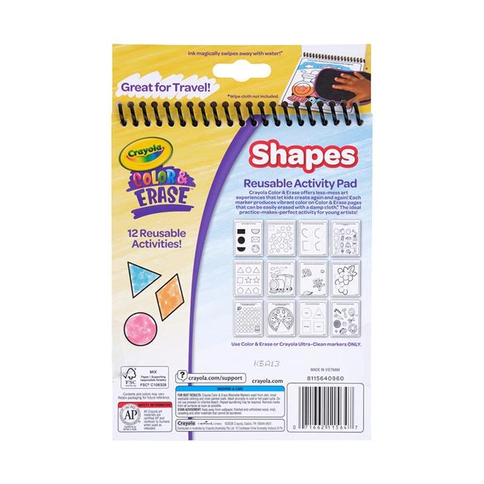 Crayola Color & Erase Reusable Activity Pad, Shapes-071662115647-LR-363824-3-LR eShop