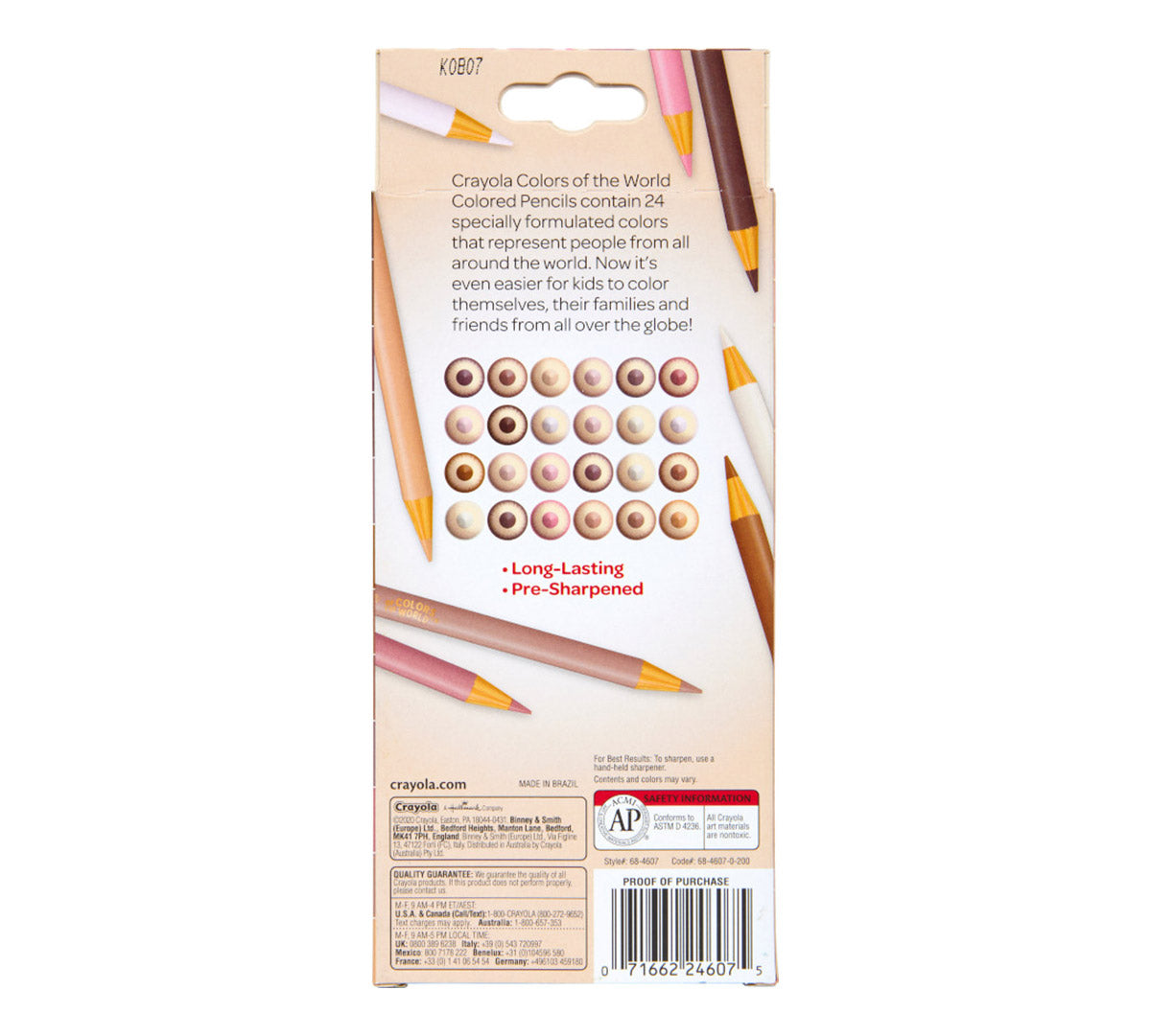 Crayola Colors of the World Skin Tone Colored Pencils, 24 count-071662246075-LR-342286-5-LR eShop