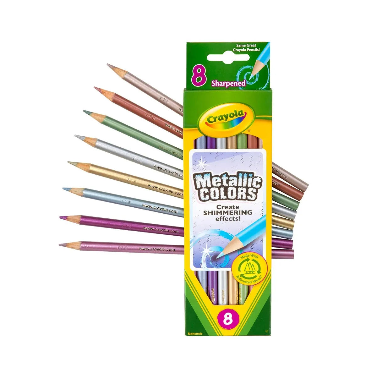 Crayola Metallic Colored Pencils, 8 count-071662337087-LR-355014-3-LR eShop