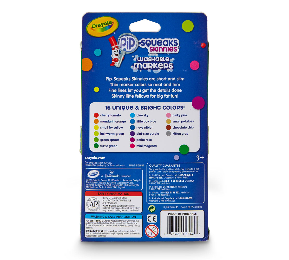 Crayola Pip-Squeaks Skinnies Markers, 16 count-071662081461-LR-215660-6-LR eShop