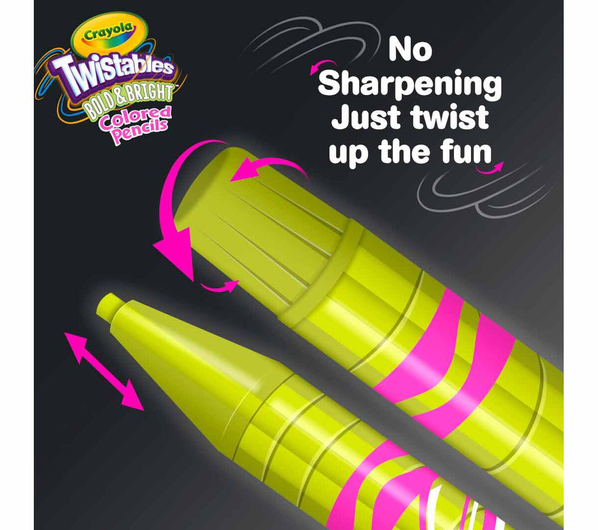 Crayola Twistables Colored Pencils - Bold & Bright, 12 count-071662224516-LR-355009-3-LR eShop