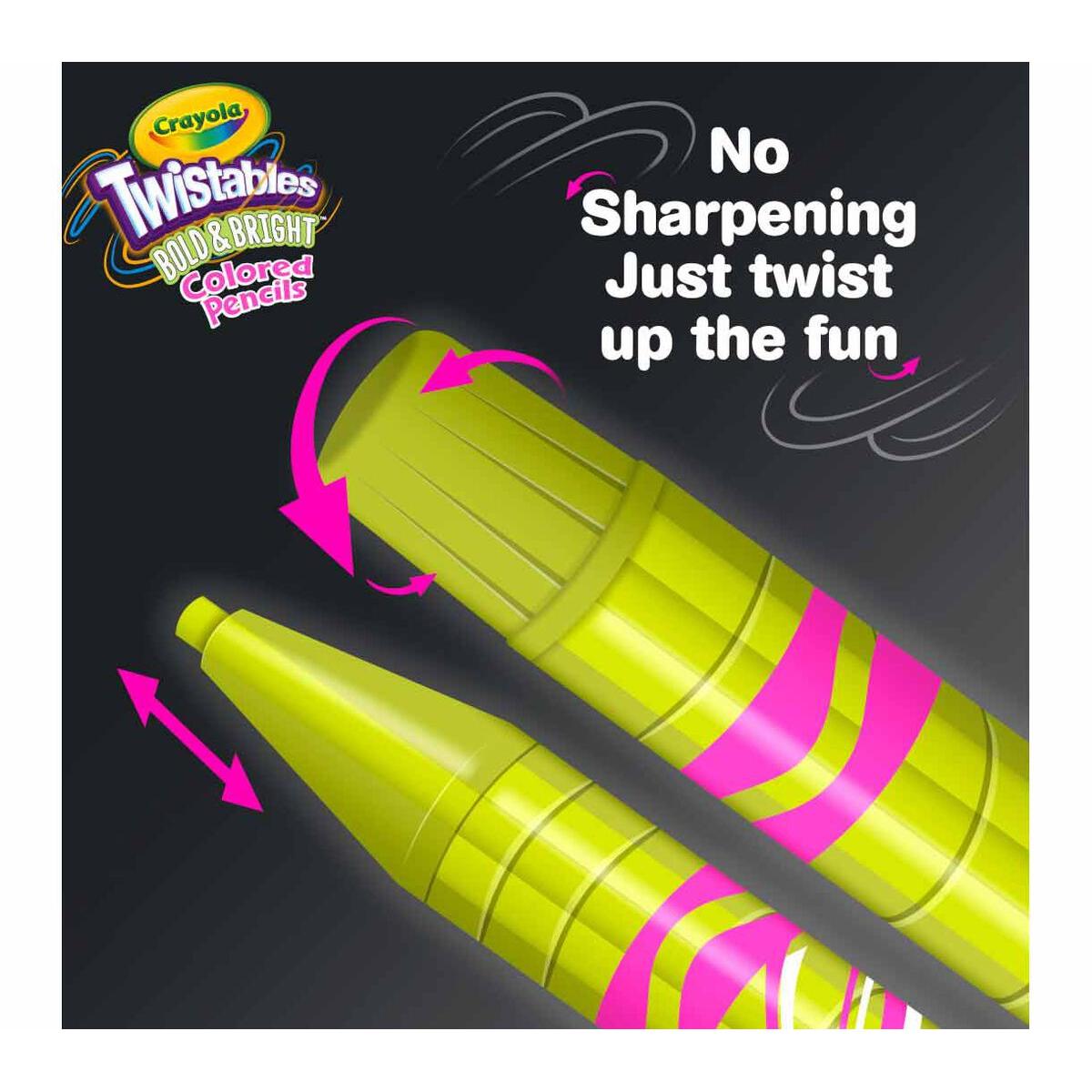 Crayola Twistables Colored Pencils - Bold & Bright, 12 count-071662224516-LR-355009-3-LR eShop