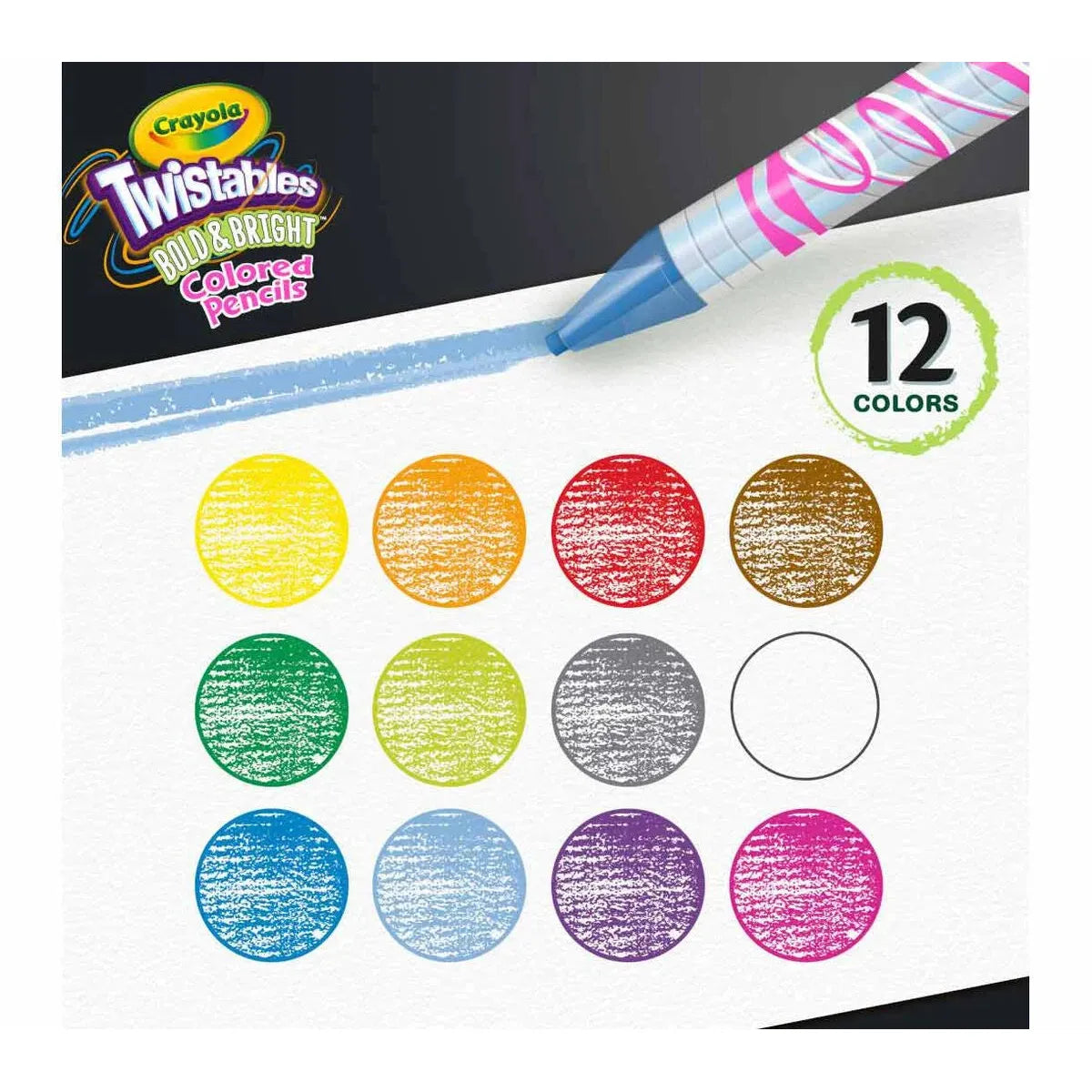 Crayola Twistables Colored Pencils - Bold & Bright, 12 count-071662224516-LR-355009-5-LR eShop