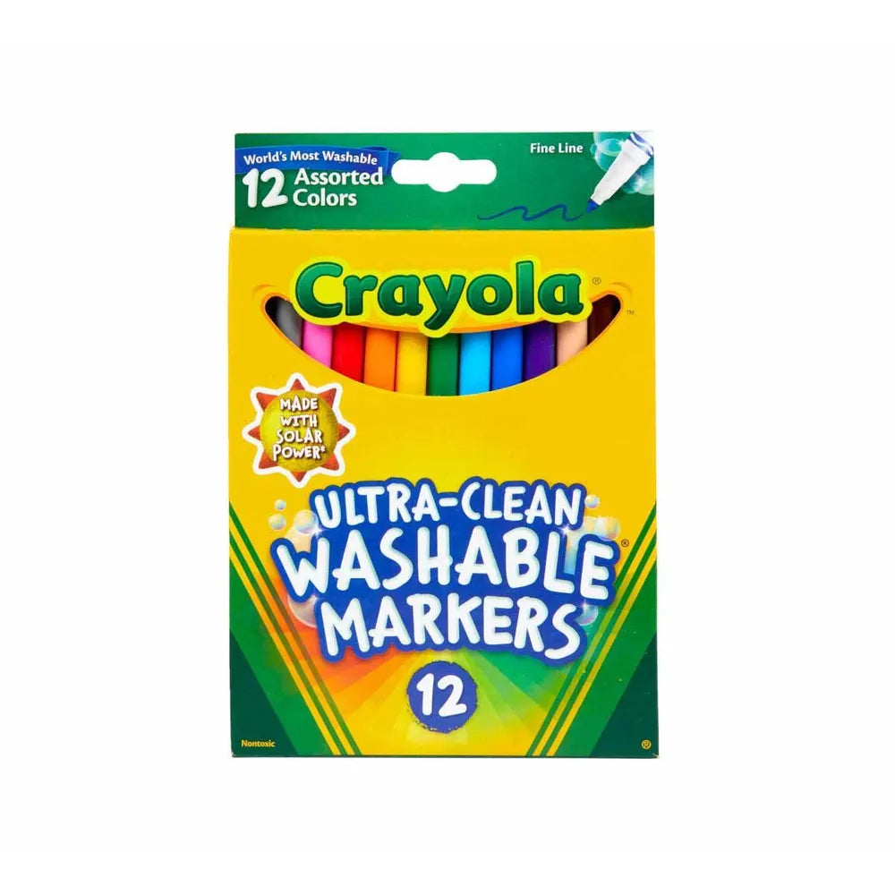 Crayola Ultra-Clean Washable Fine Line Markers - Classic Colors, 12 count-071662078133-LR-300897-1-LR eShop