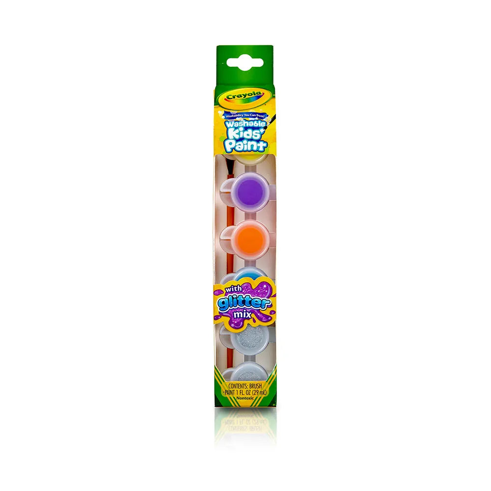 Crayola Washable Kids Paint with Glitter Mix, 6 count-071662301002-LR-244286-1-LR eShop