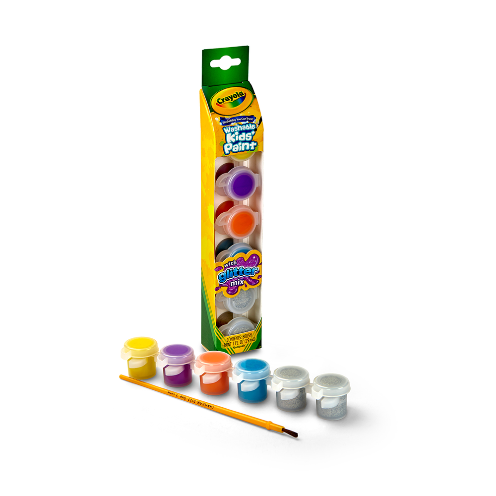 Crayola Washable Kids Paint with Glitter Mix, 6 count-071662301002-LR-244286-5-LR eShop