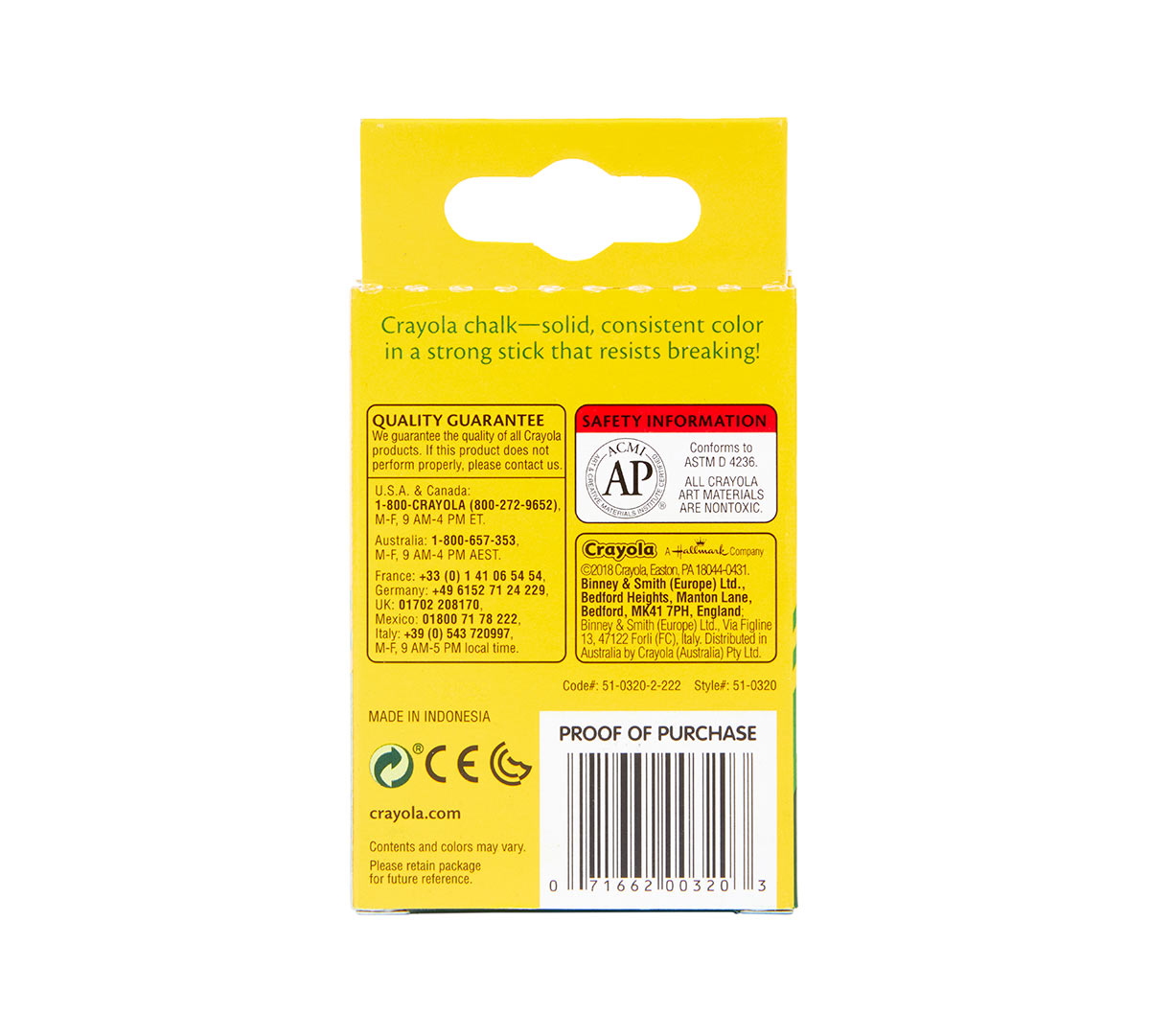 Crayola White Chalk, 12 count-071662003203-LR-116644-6-LR eShop