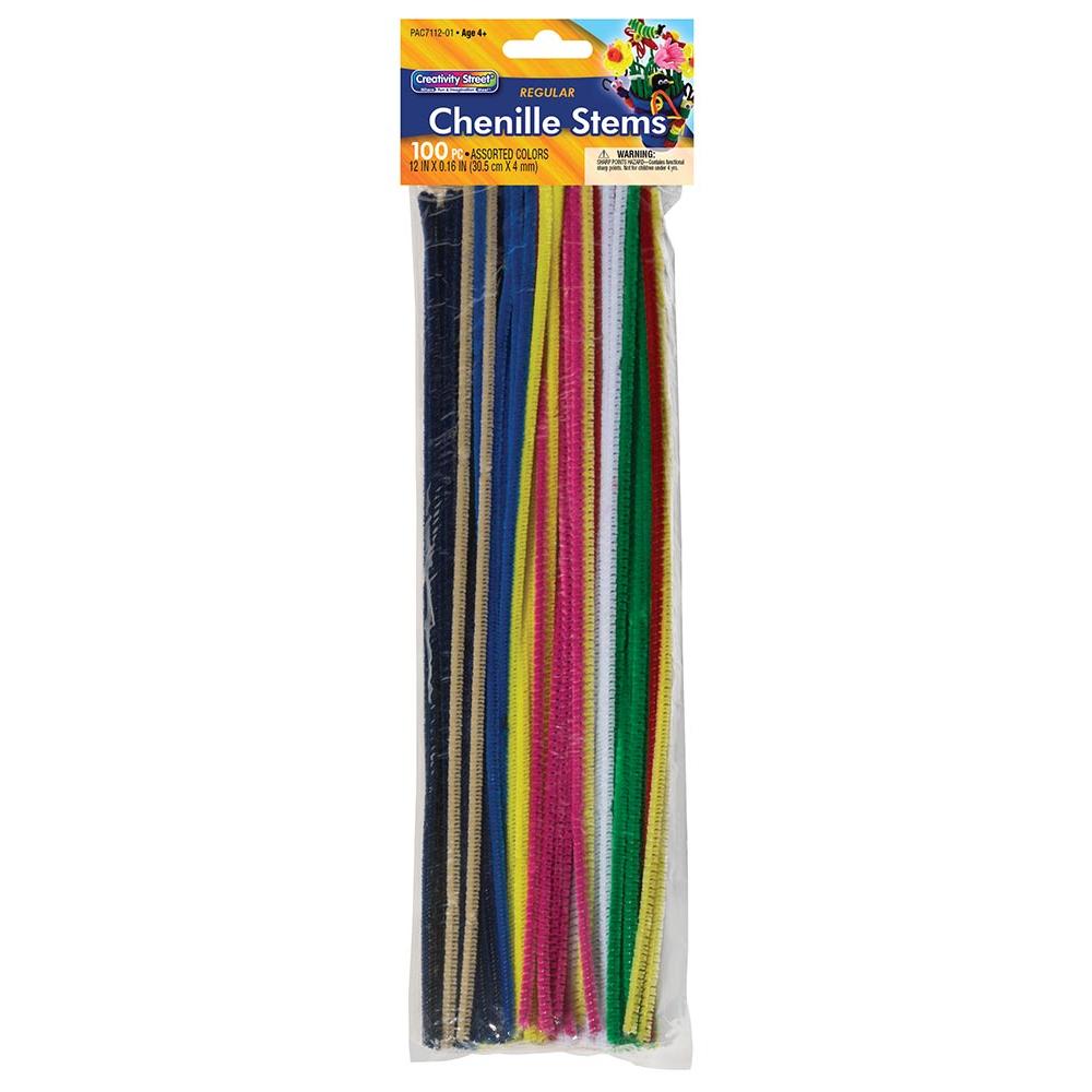 Creativity Street Regular Chenille Stems - Assorted, 100 count-021196711211-LR-146786-1-LR eShop