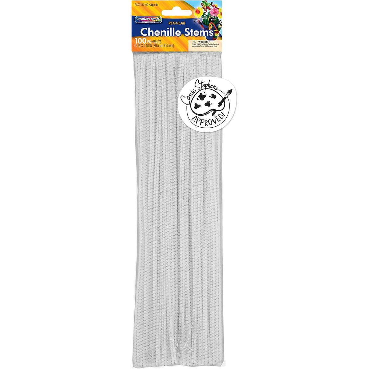 Creativity Street Regular Chenille Stems - White, 100 count-021196711228-LR-347752-1-LR eShop