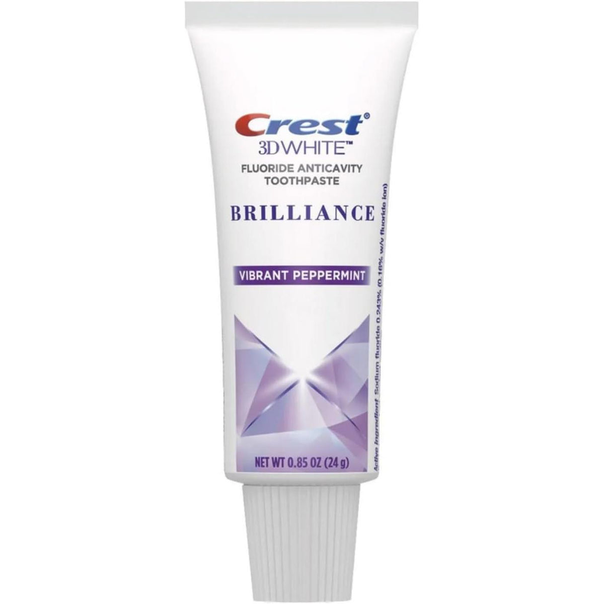 Crest 3D White Fluoride Anticavity Toothpaste Brilliance - Vibrant Peppermint, 0.85 oz-037000926924-LR-352754-2-LR eShop
