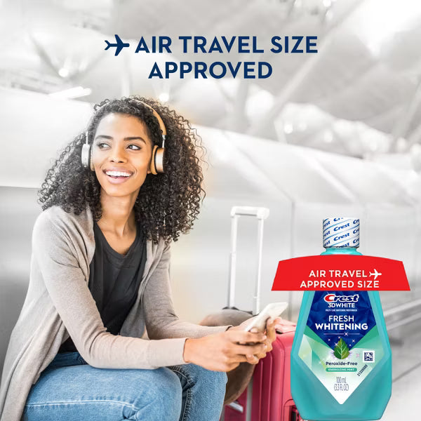 Crest Mouthwash 3D White, Energizing Mint Flavor, 100 mL (3.3 fl oz)-030772218228-LR-363287-3-LR eShop