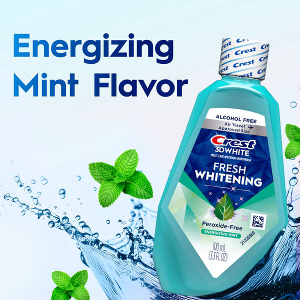 Crest Mouthwash 3D White, Energizing Mint Flavor, 100 mL (3.3 fl oz)-030772218228-LR-363287-6-LR eShop