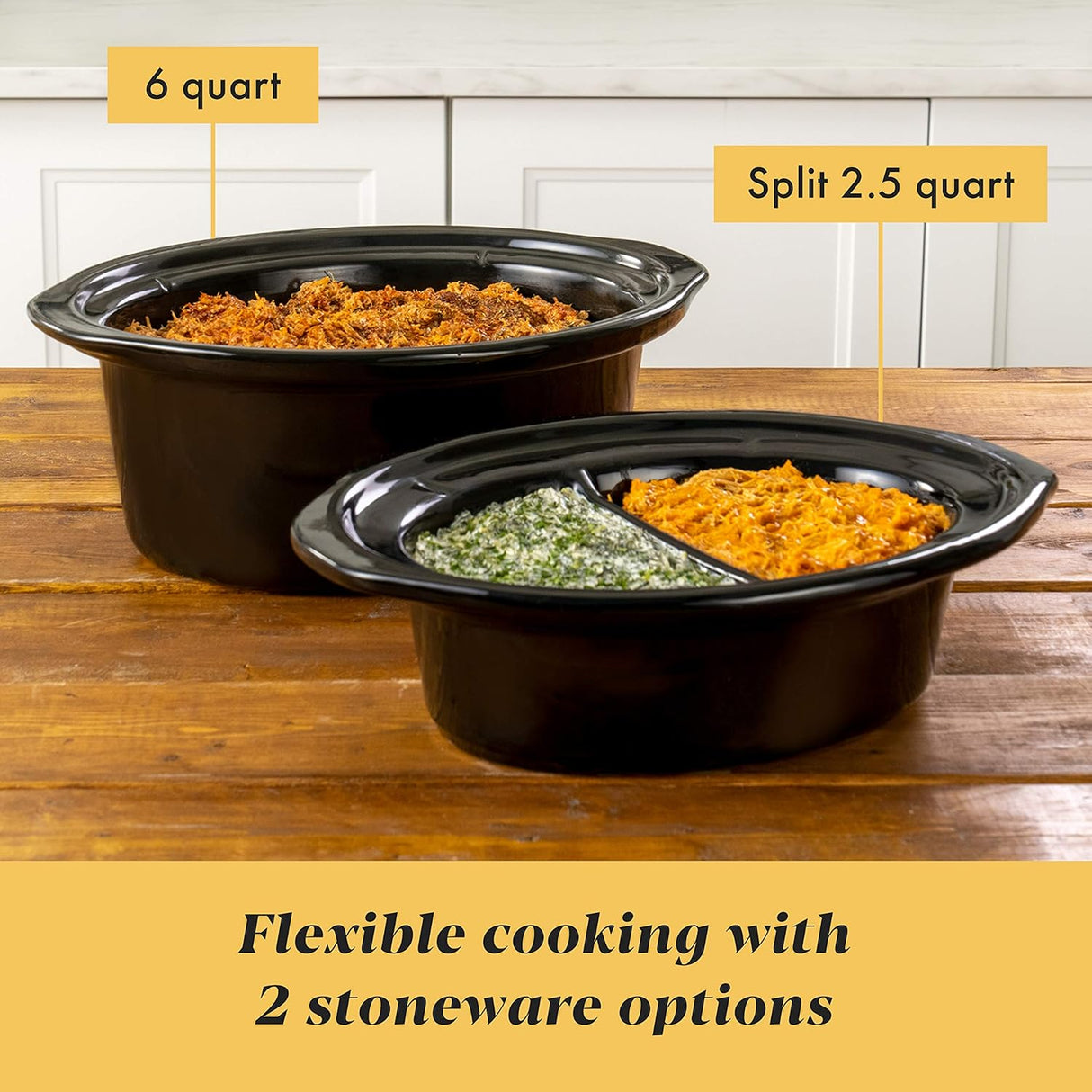 Crock-Pot Choose-a-Crock Double Slow Cooker and Food Warmer, 6 Quart and Split 2.5 Quart-053891145084-LR-344081-2-LR eShop