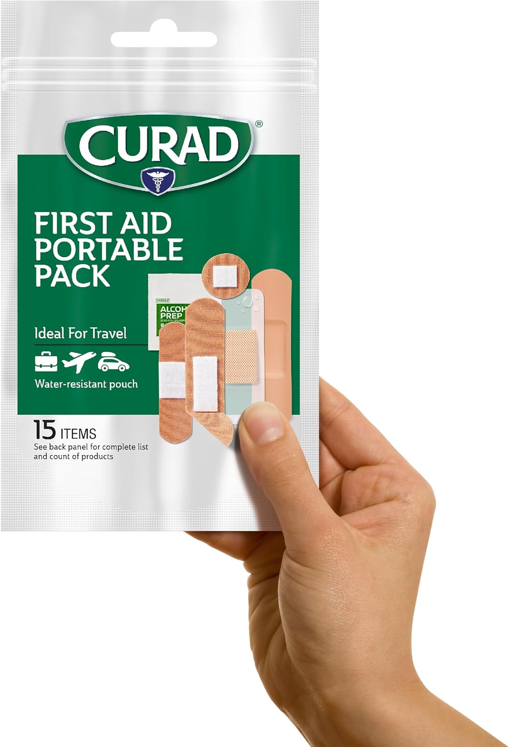 CURAD First Aid On-the-Go Essentials Portable Pack, 15 count-193489016393-LR-351298-2-LR eShop