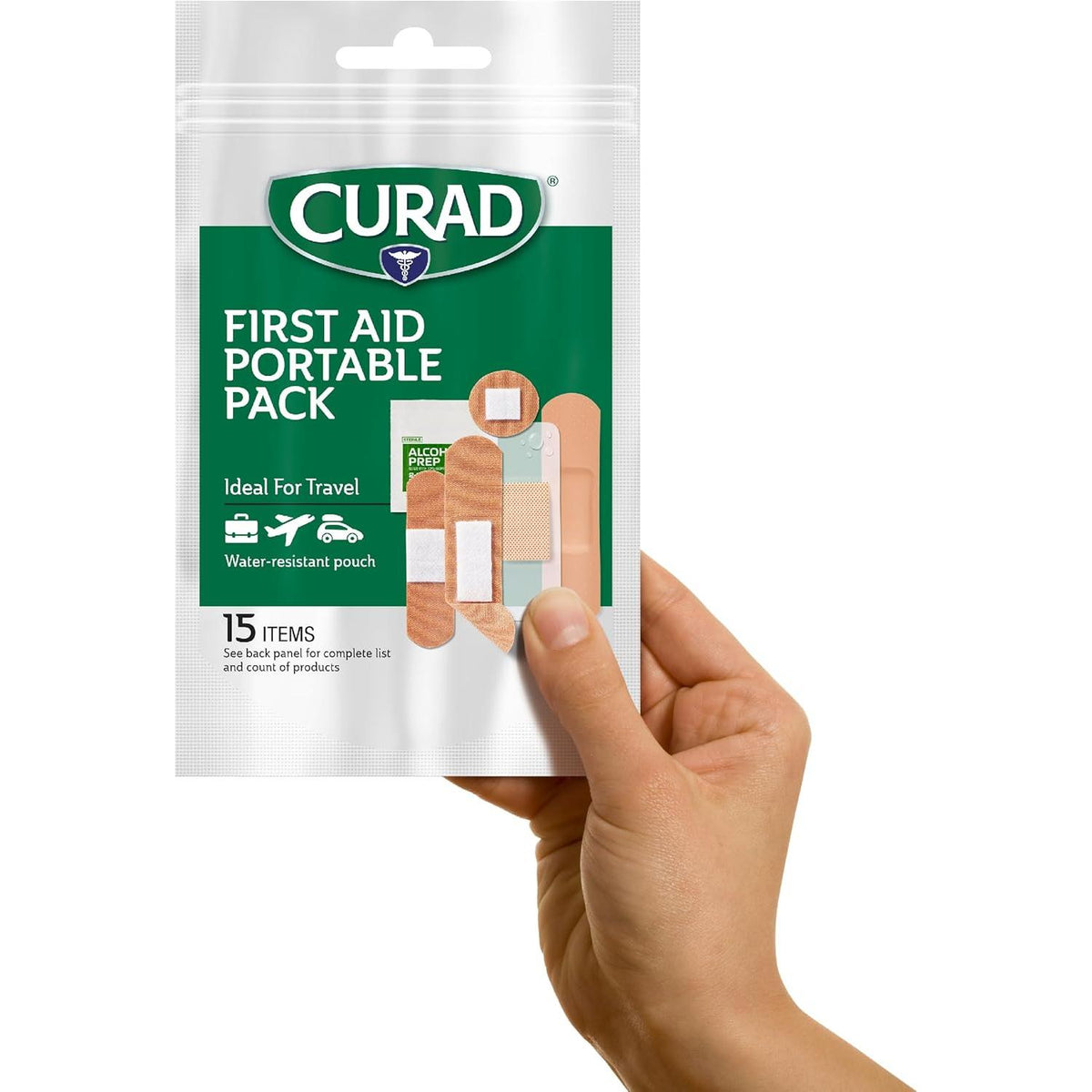 CURAD First Aid On-the-Go Essentials Portable Pack, 15 count-193489016393-LR-351298-2-LR eShop