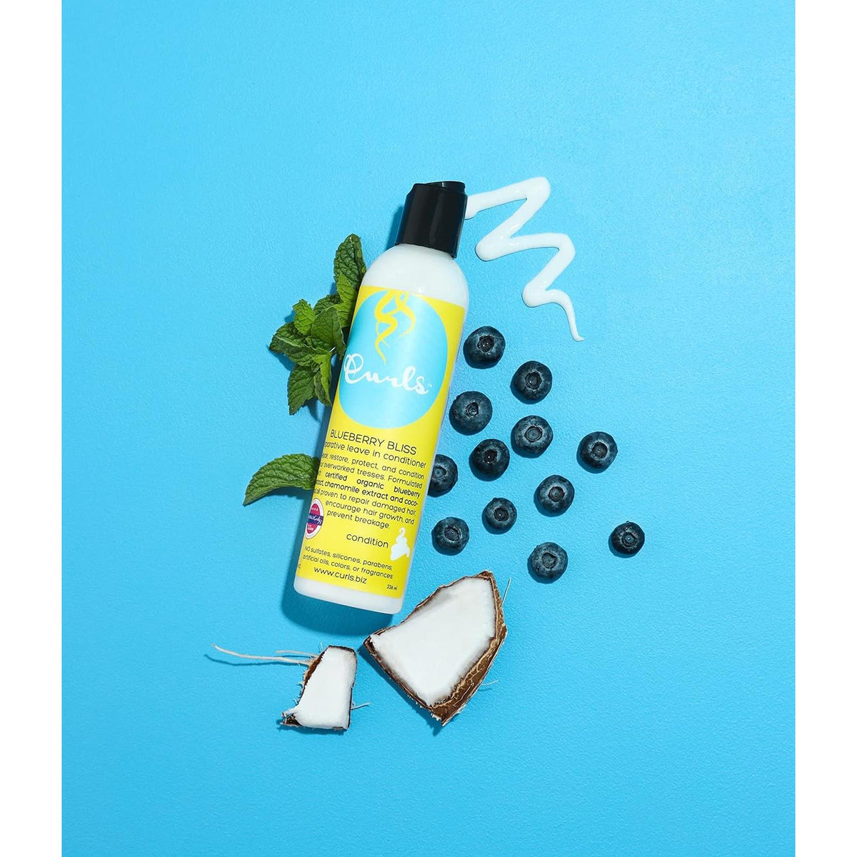 Curls Reparative Leave in Conditioner - Blueberry Bliss, 8 oz-859776000208-LR-355199-2-LR eShop