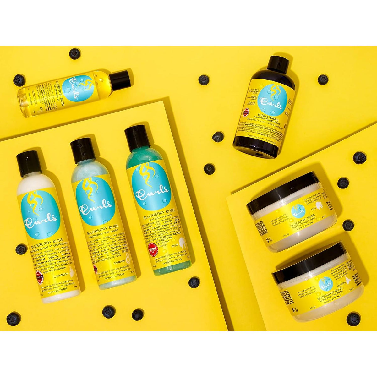 Curls Reparative Leave in Conditioner - Blueberry Bliss, 8 oz-859776000208-LR-355199-8-LR eShop