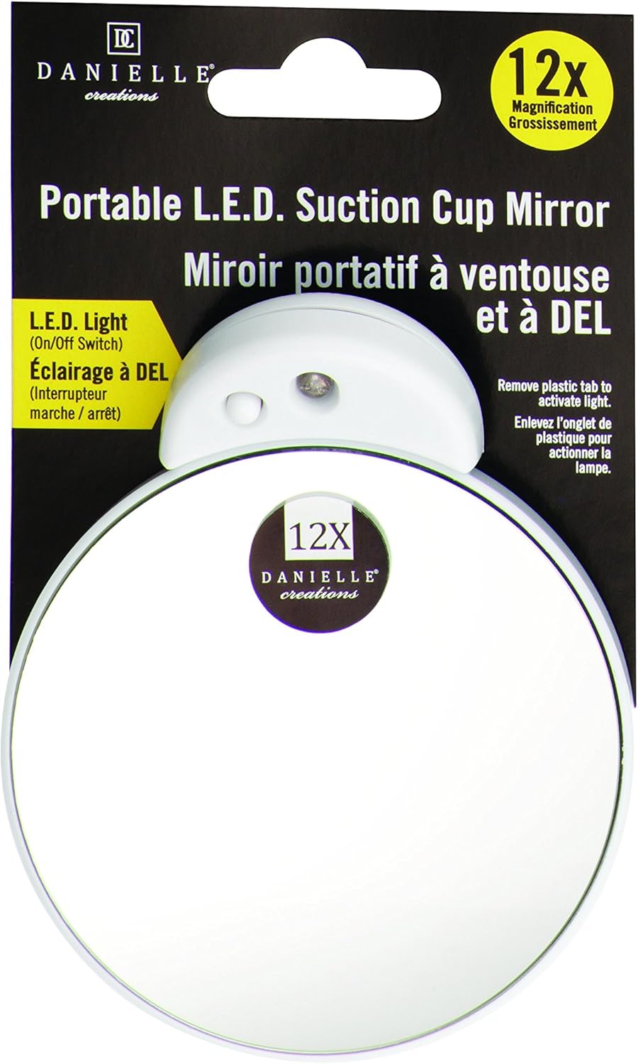 DANIELLE creations 3.5-Inch Travel Makeup Mirror - Assorted Colors-064323117302-LR-337043-3-LR eShop