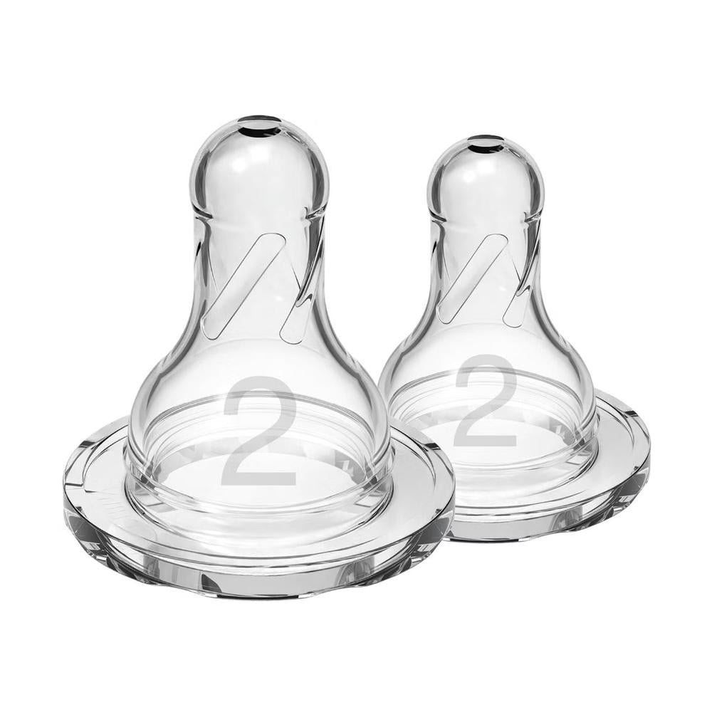 Dr Brown's Level 2 Narrow Baby Bottle Silicone Nipple - Medium Flow, 2 count-072239003220-LR-244858-2-LR eShop