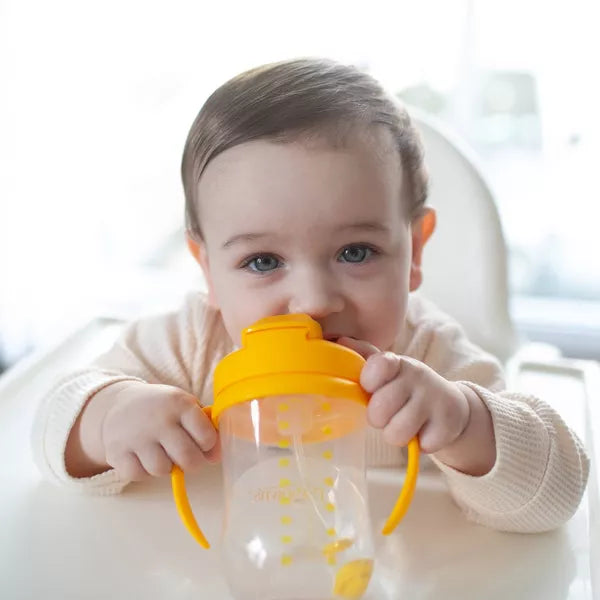 Dr Brown's Milestones Baby’s First Straw Training Cup - Yellow, 9 oz-072239327562-LR-346593-3-LR eShop