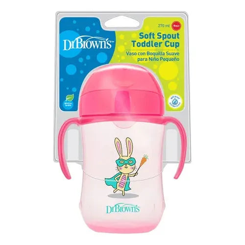 Dr Brown’s Soft Spout Toddler Cup - Pink, 9 oz-072239322161-LR-346596-1-LR eShop