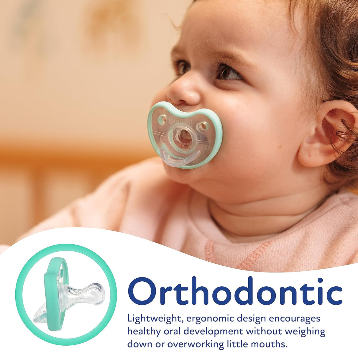 DR. TALBOT'S Soft-Flex Orthodontic Pacifiers, 6-12 months - Aqua and Clear, 2 count-370797930065-LR-355962-6-LR eShop