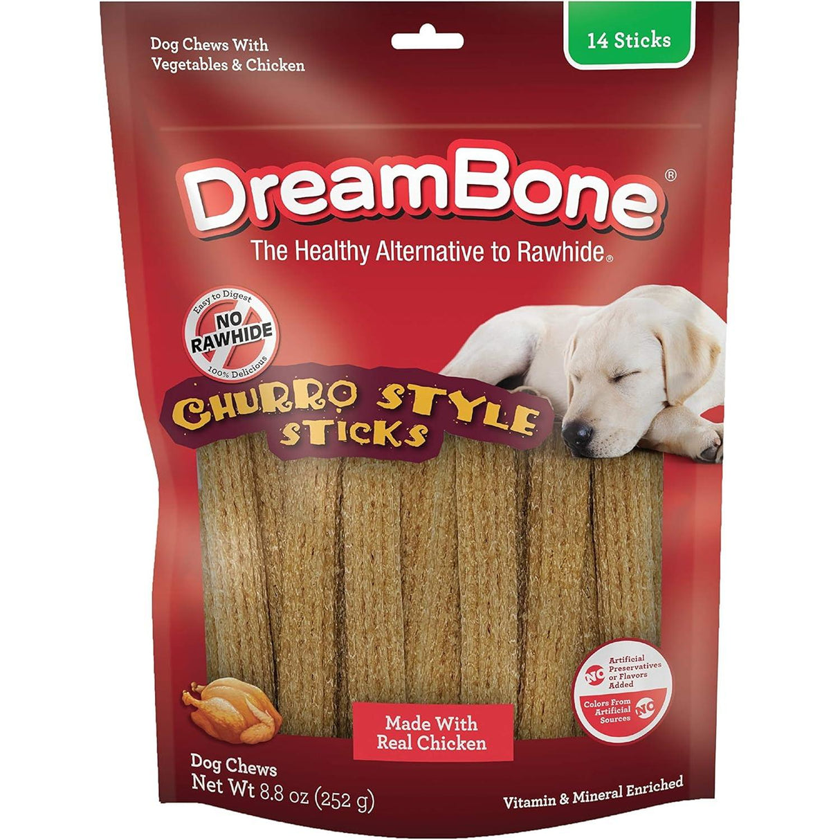 Dreambone Churro-Style Dog Sticks With Chicken, 14 count-892383006270-LR-342331-1-LR eShop