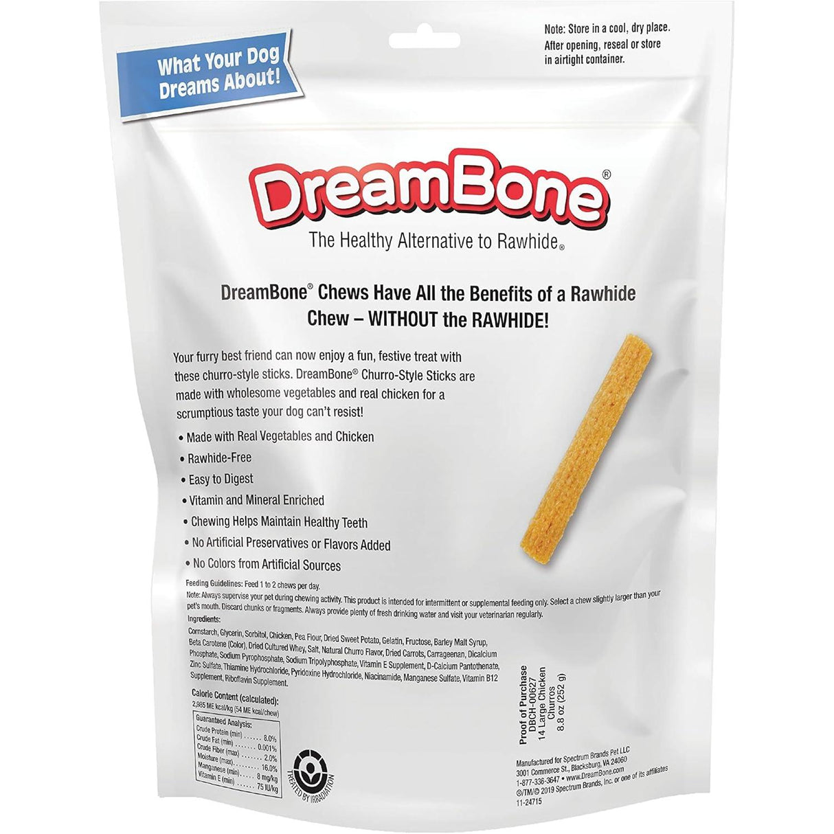 Dreambone Churro-Style Dog Sticks With Chicken, 14 count-892383006270-LR-342331-5-LR eShop
