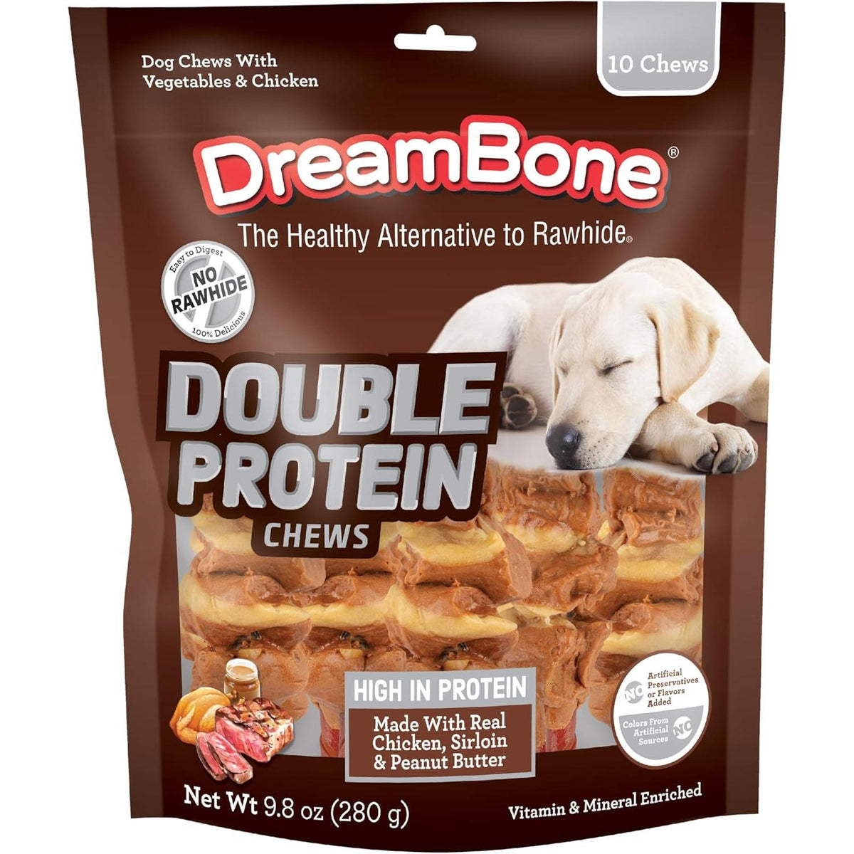DreamBone Double Protein Chicken, Sirloin & Peanut Butter Dog Chews, 10 count-892383007819-LR-348547-1-LR eShop