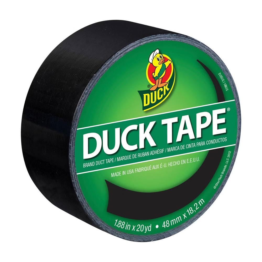 DUCK Color Duct Tape - Black, 1.88" x 20 yds-075353035054-LR-220849-1-LR eShop