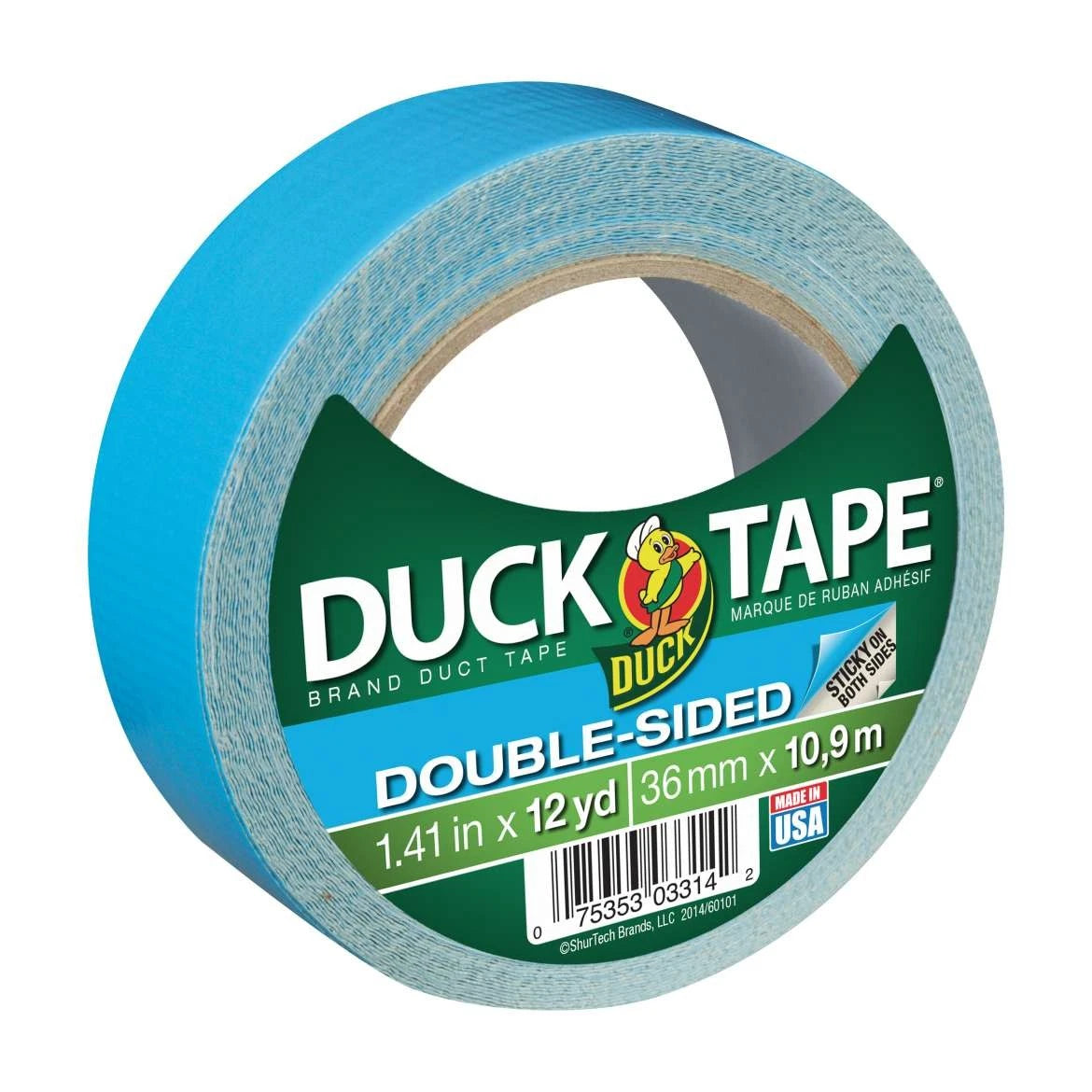DUCK Double-Sided Duct Tape - White, 1.41" x 8 yds-075353322727-LR-357282-2-LR eShop
