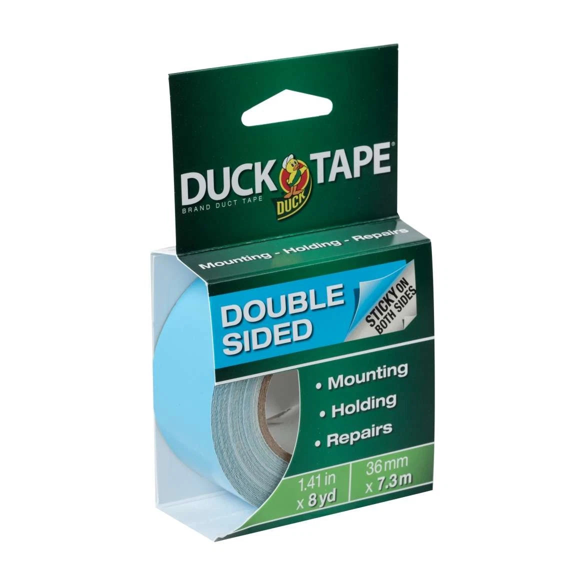 DUCK Double-Sided Duct Tape - White, 1.41" x 8 yds-075353322727-LR-357282-3-LR eShop
