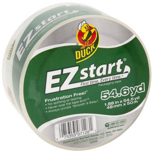 DUCK EZ Start Packing Tape - Clear, 1.88" x 54.6 yds-075353071281-LR-340807-1-LR eShop