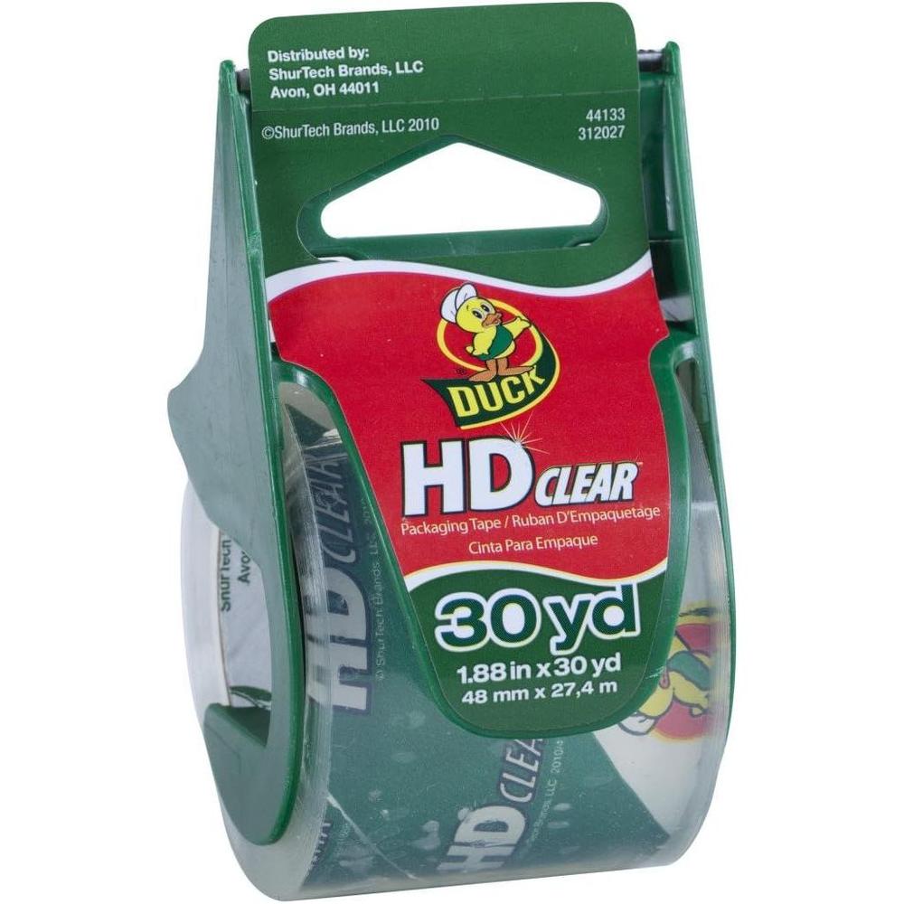DUCK HD Clear Heavy Duty Packing Tape with Dispenser, 1.88" x 30 yds-075353073216-LR-218710-1-LR eShop