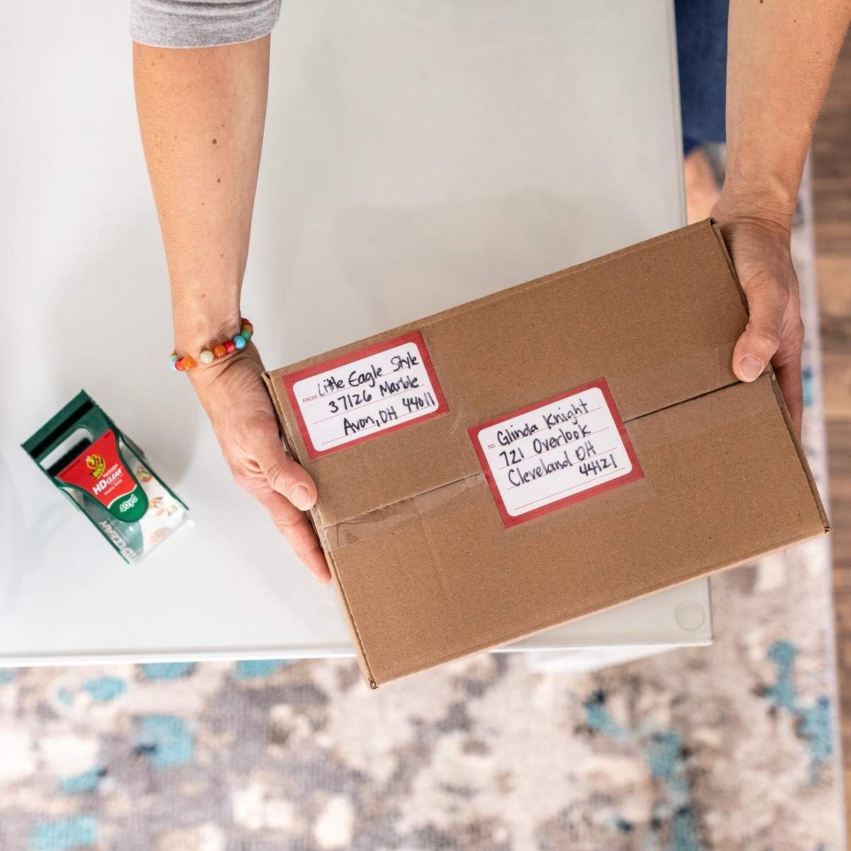 DUCK HD Clear Heavy Duty Packing Tape with Dispenser, 1.88" x 30 yds-075353073216-LR-218710-7-LR eShop