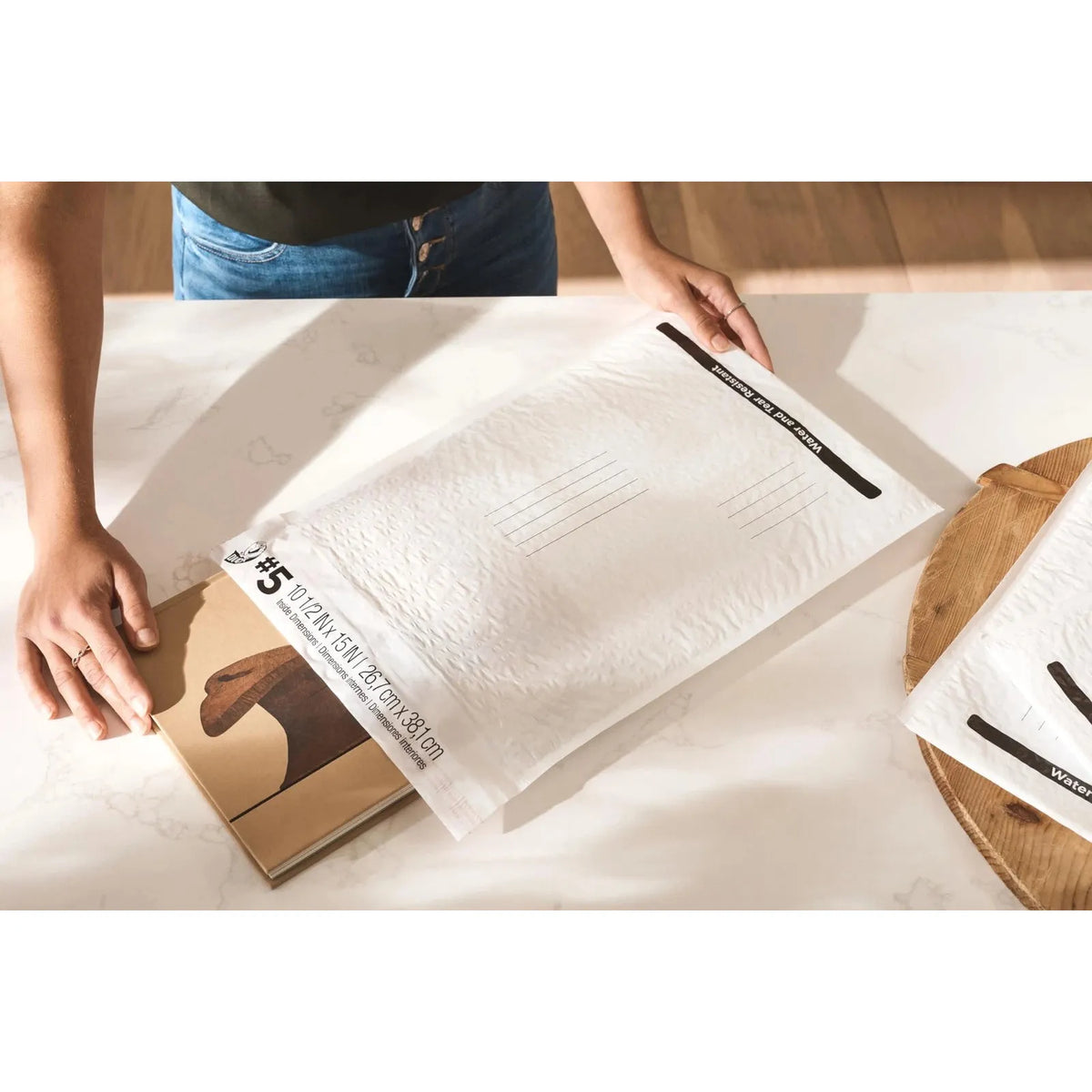 Duck Max Strength Bubble Mailer Size #5 - White, 10.5" x 15"-075353147429-LR-349746-5-LR eShop