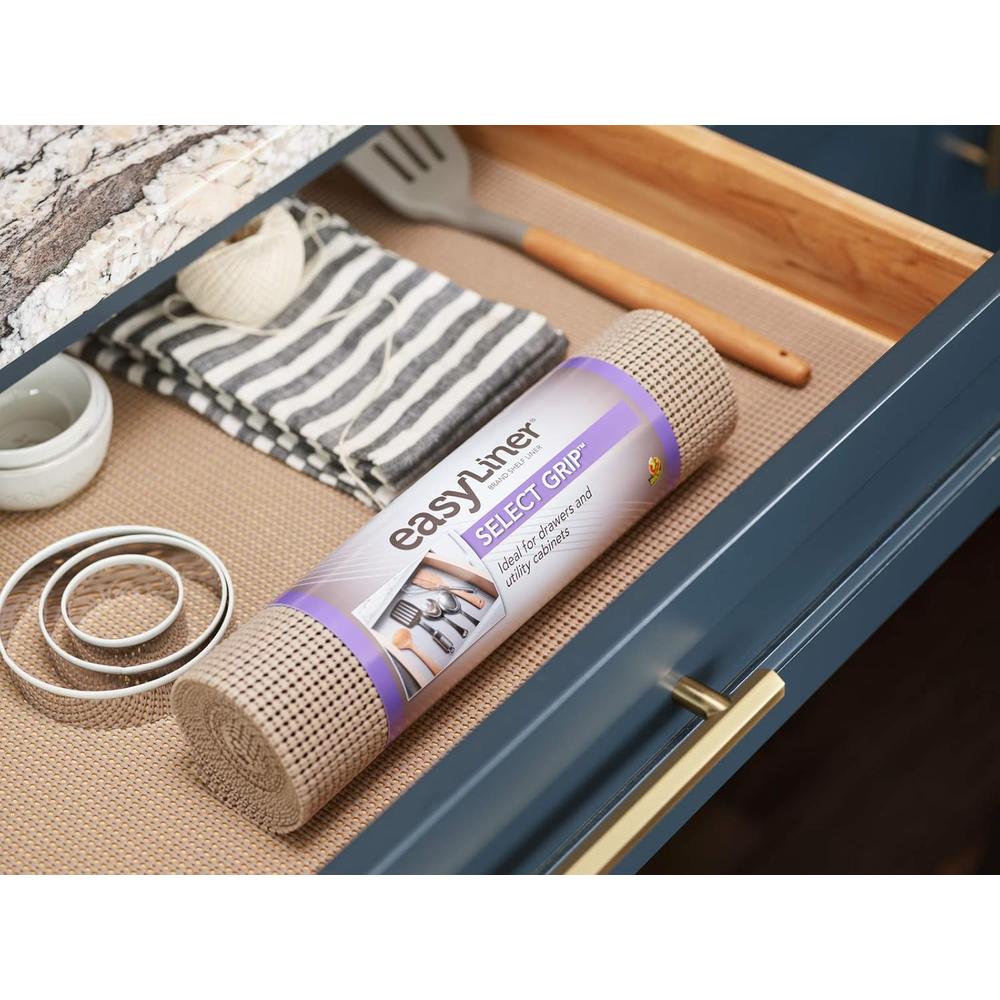 DUCK Select Grip EasyLiner Shelf and Drawer Liner - Taupe, 12" x 10'-075353262672-LR-272160-6-LR eShop