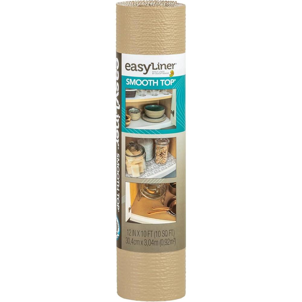 DUCK Smooth Top EasyLiner Shelf and Drawer Liner - Taupe, 12" x 10'-075353224182-LR-272163-3-LR eShop