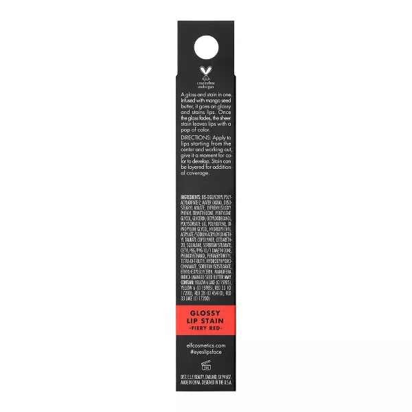 e.l.f. Glossy Lip Stain - Fiery Red-609332816855-LR-353004-5-LR eShop