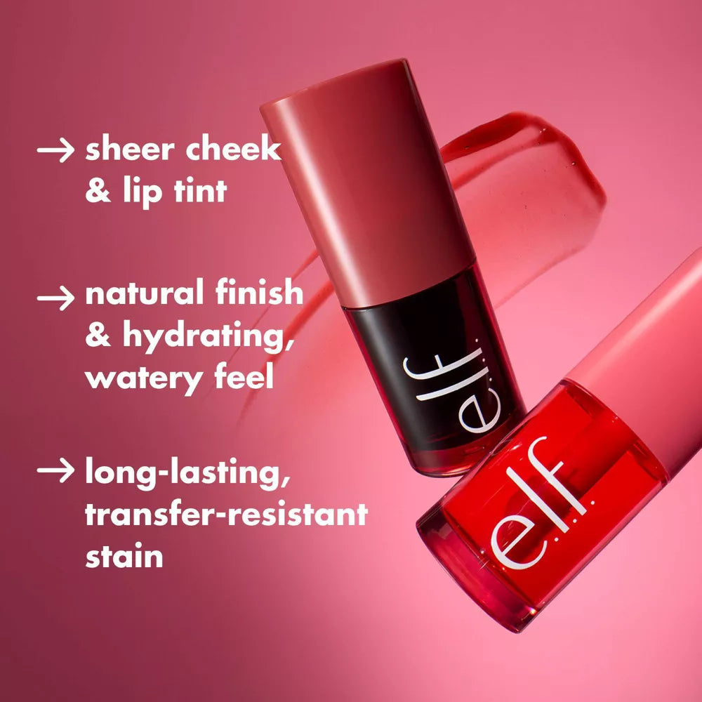 e.l.f. Sheer For It Blush Tint - Buildable Stain For Lips + Cheek - Cherry Cola, 0.22 oz-609332823242-LR-360244-8-LR eShop