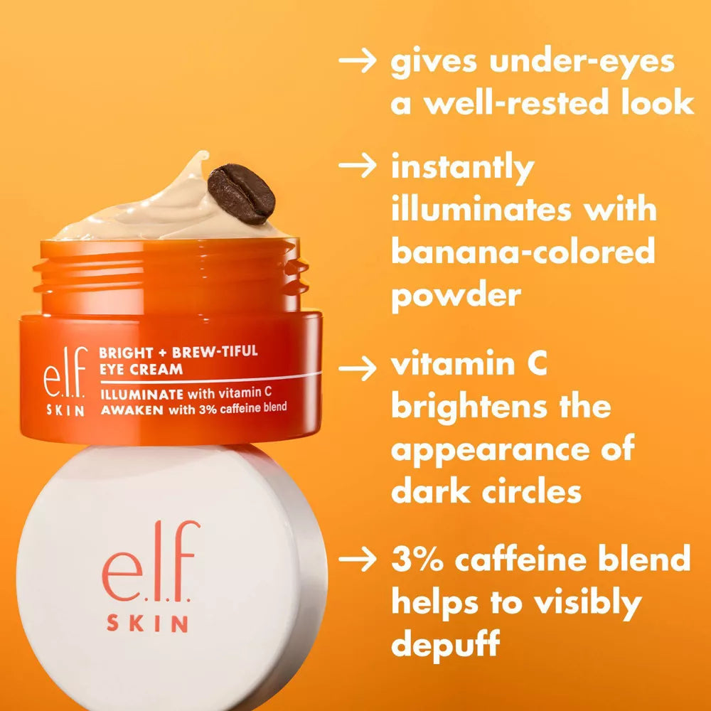 e.l.f. SKIN Bright + Brew-tiful Eye Cream, 0.52 oz-609332572072-LR-360223-6-LR eShop