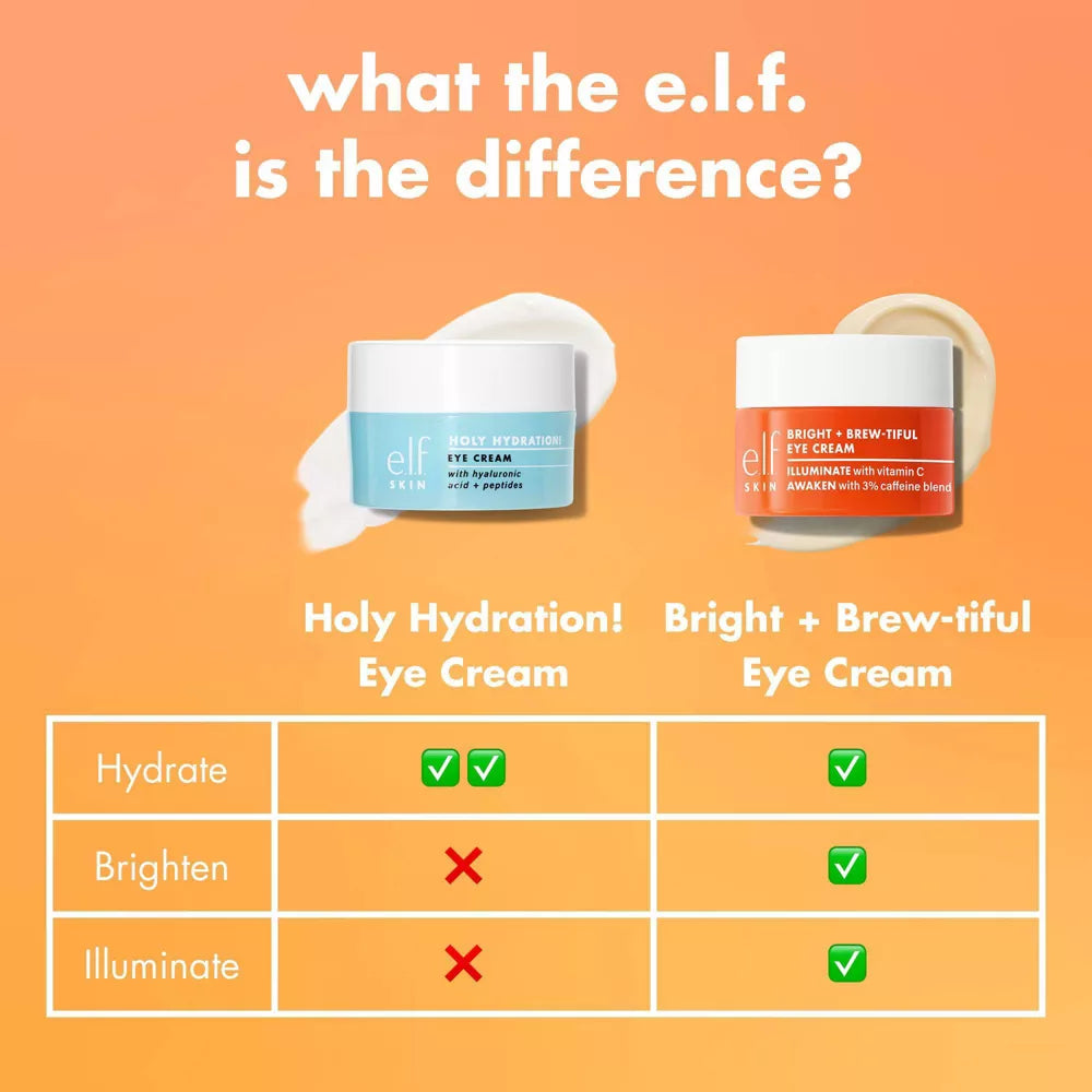 e.l.f. SKIN Bright + Brew-tiful Eye Cream, 0.52 oz-609332572072-LR-360223-9-LR eShop