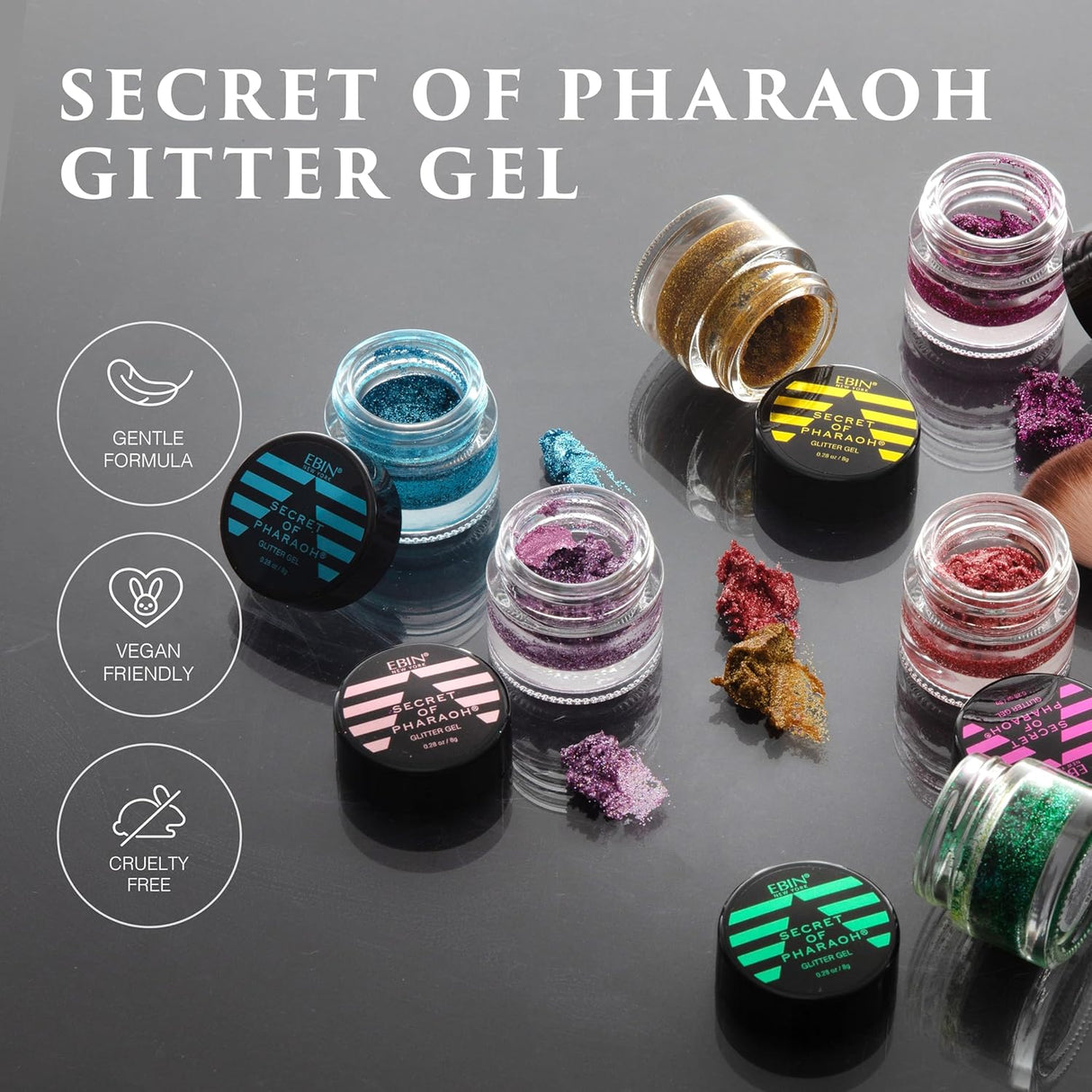 EBIN NEW YORK Secret of Pharaoh Glitter Gel - Lavender Sparkle-810122680222-LR-353869-6-LR eShop
