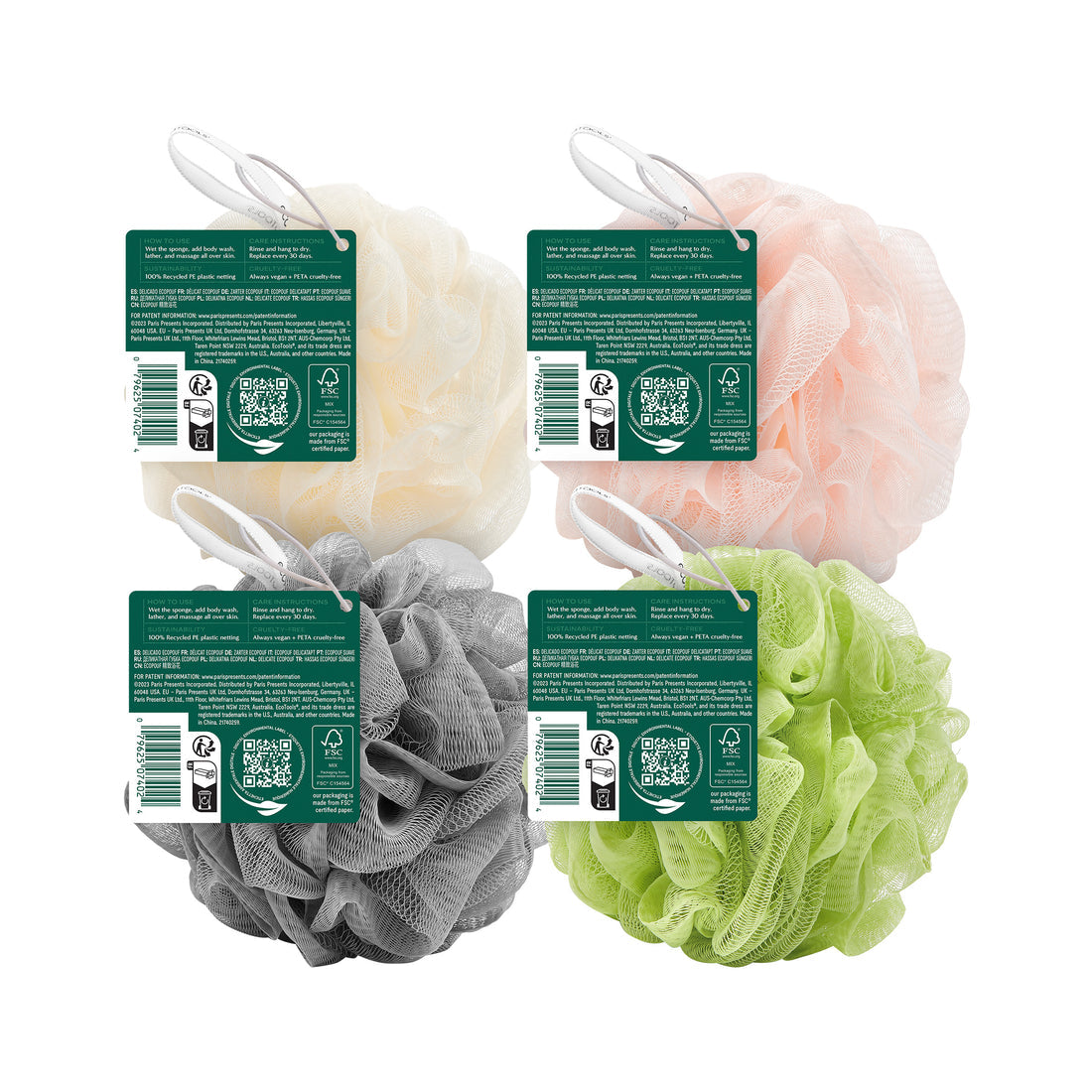 EcoTools Delicate EcoPouf Bath Sponge - Assorted Colors-079625074024-LR-268343-8-LR eShop
