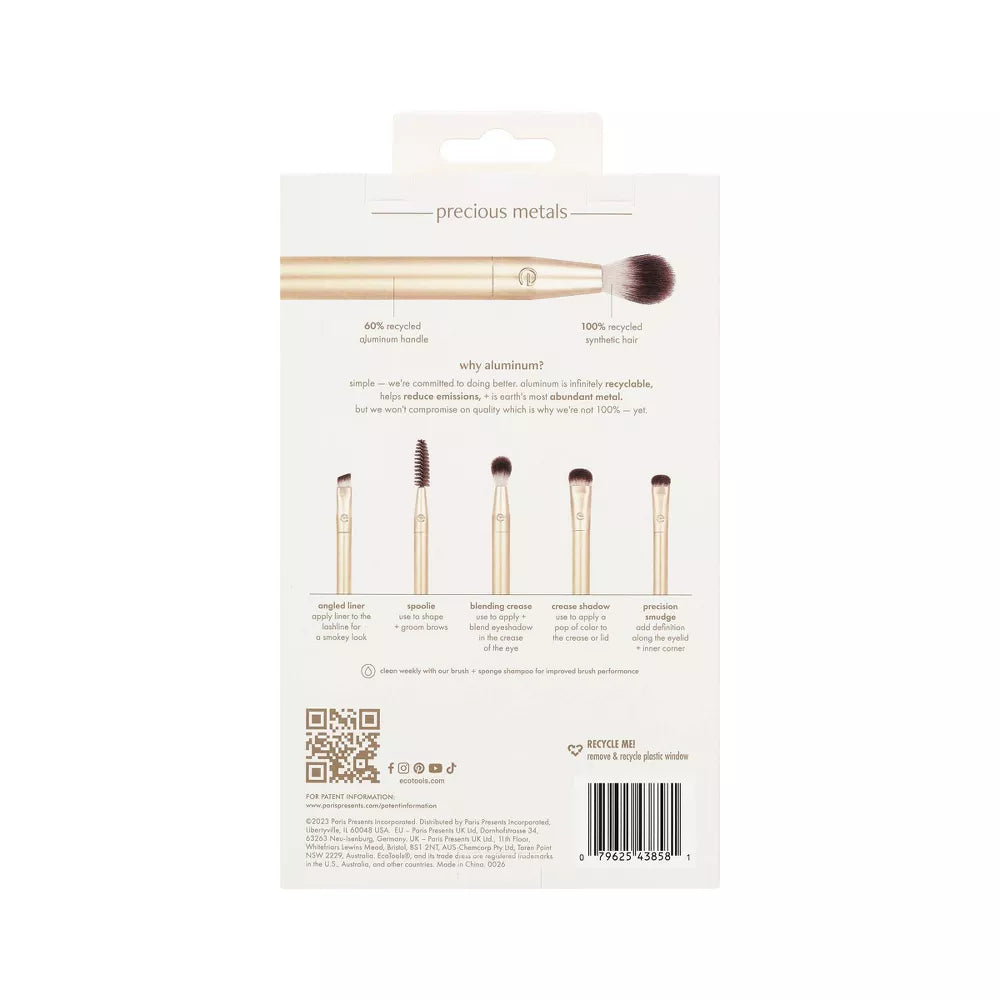 EcoTools Precious Metals Brightening Eye Brush Set, 5 count-079625438581-LR-347969-7-LR eShop