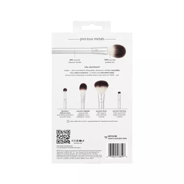 EcoTools Precious Metals Cheek and Eye Highlight Brush Set - 4pc-079625438598-LR-347971-9-LR eShop