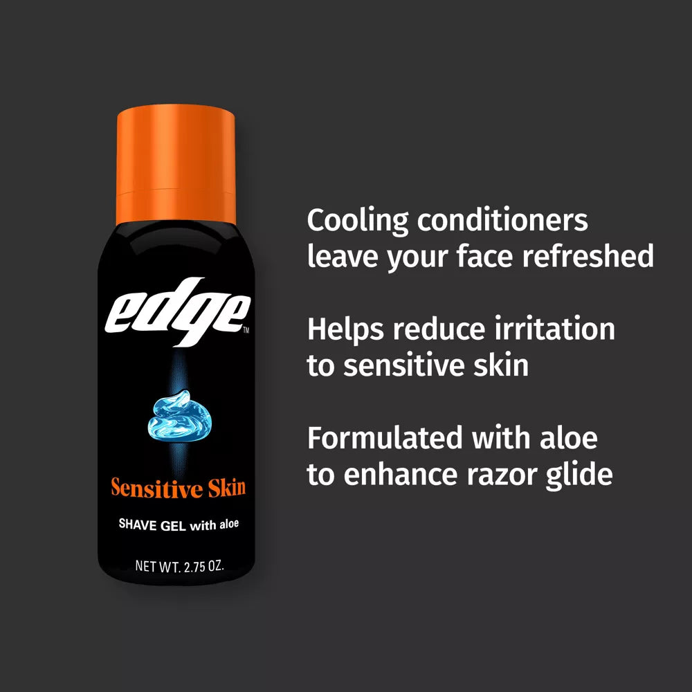 edge Sensitive Skin Men's Travel Shave Gel, 2.75 oz-841058005193-LR-145441-5-LR eShop