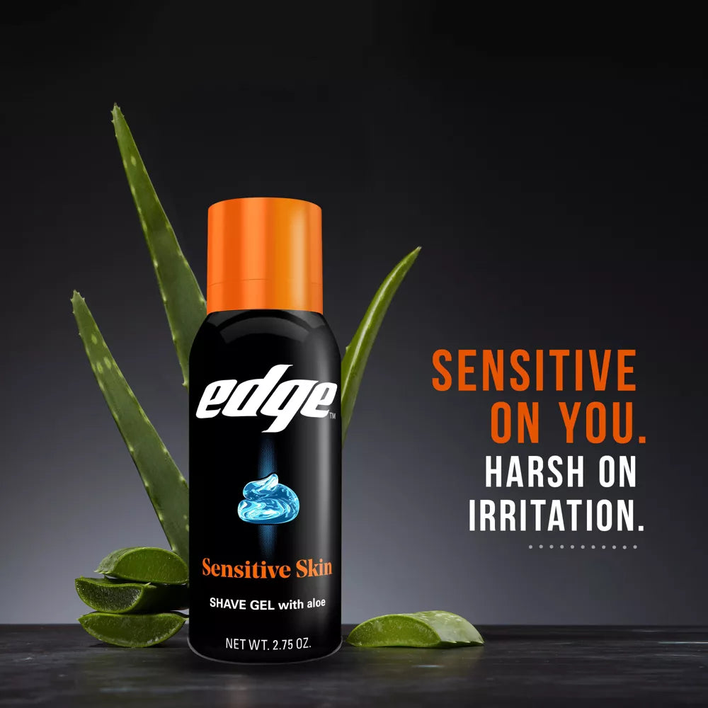 edge Sensitive Skin Men's Travel Shave Gel, 2.75 oz-841058005193-LR-145441-6-LR eShop