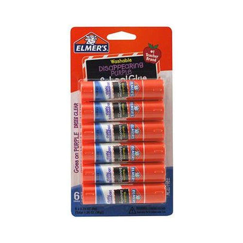 Elmer's 6pk Washable School Glue Sticks - Disappearing Purple-026000015608-LR-186715-1-LR eShop